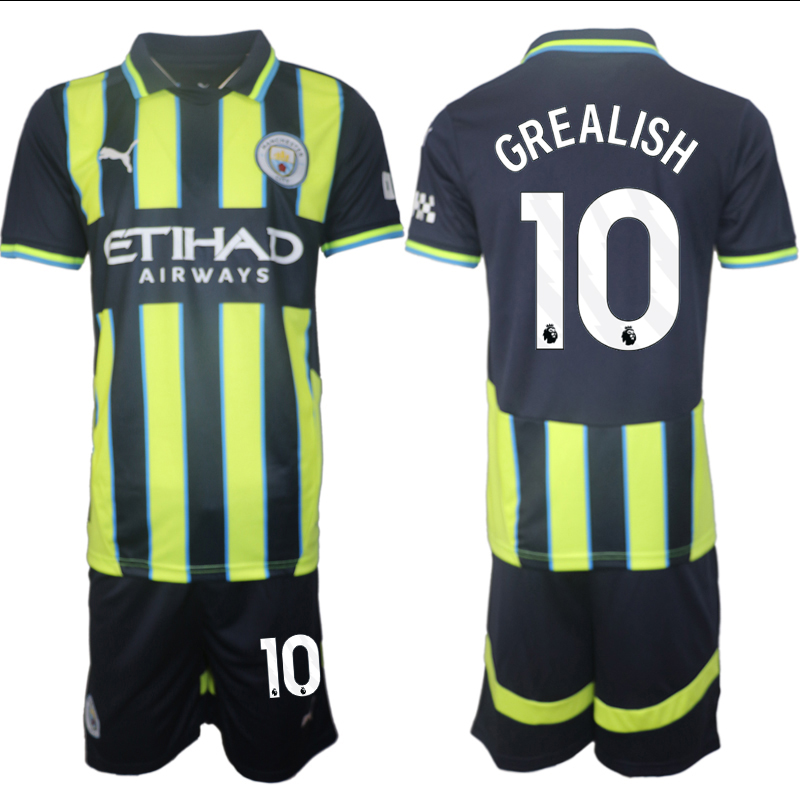 Men 2024-2025 Club Manchester City away black green #10 Soccer Jersey->customized soccer jersey->Custom Jersey